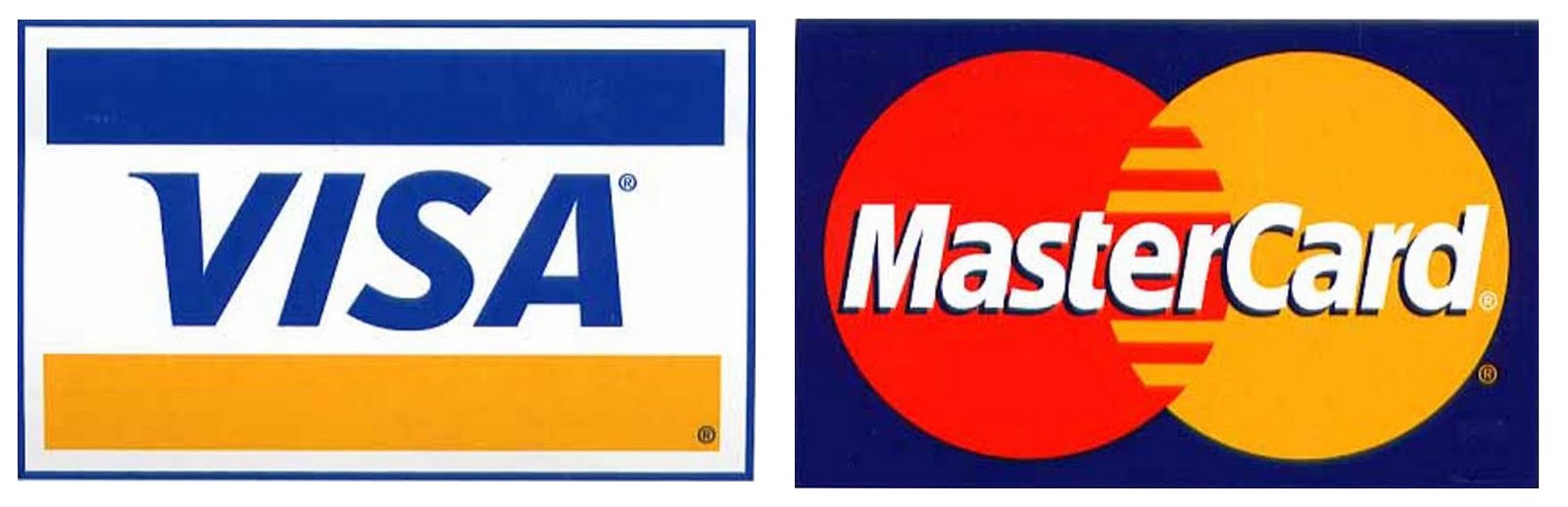 Visa and Mastercard now accepted